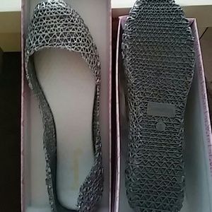 Silver slip ons